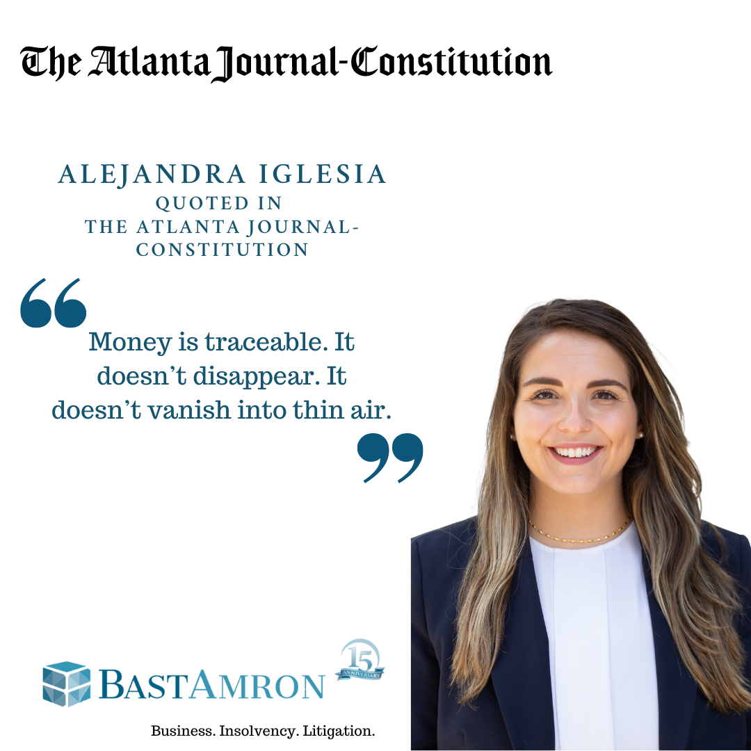 ALEJANDRA IGLESIA QUOTED IN THE ATLANTA JOURNAL-CONSTITUTION- “ATHENS COMPANY OWES $5M AFTER FLEECING SUPPLIER, JUDGE SAYS”