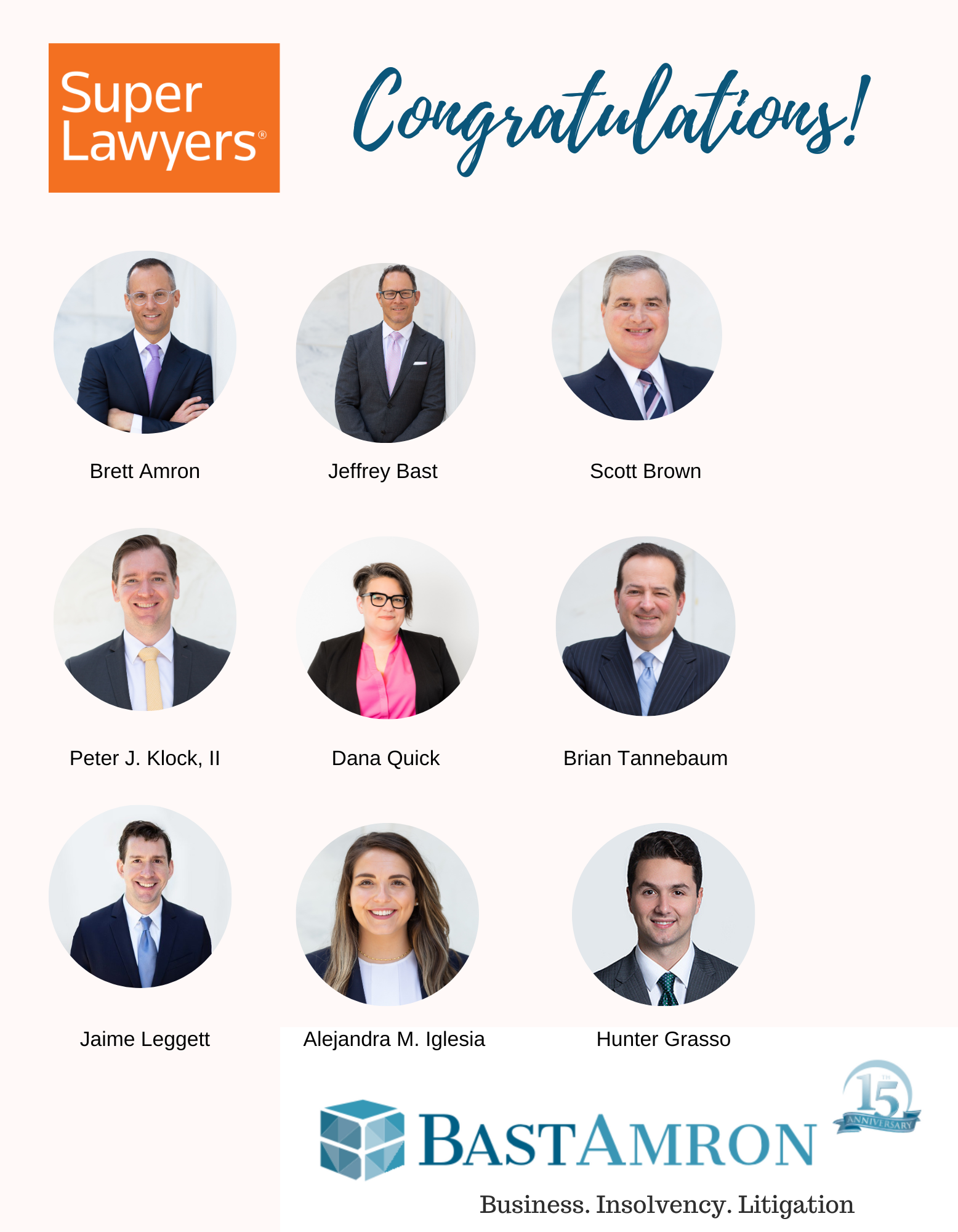 BAST AMRON ATTORNEYS RECOGNIZED IN 2024 EDITION OF FLORIDA SUPER LAWYERS