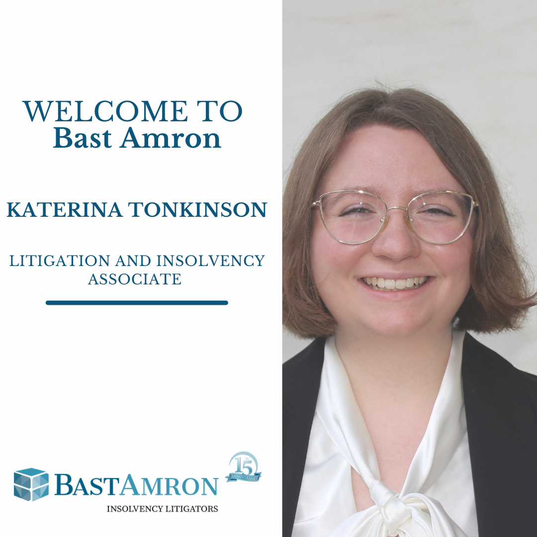 BAST AMRON WELCOMES NEW ASSOCIATE KATERINA TONKINSON