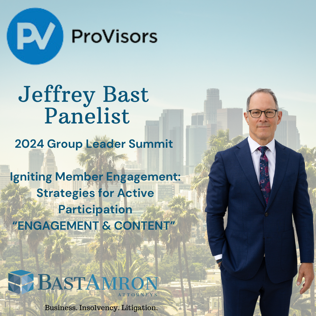 JEFFREY BAST TO SPEAK AT 2024 PROVISORS GL SUMMIT